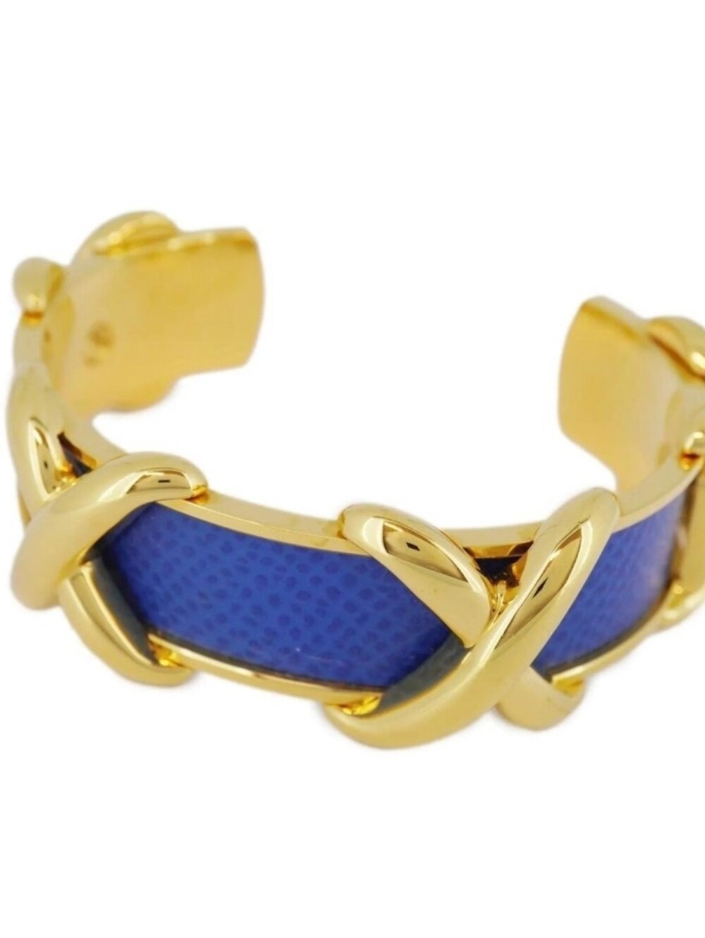 Hermes Bangle Gold Blue